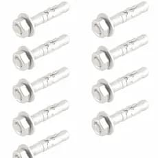 Kit 10 Chumbador Parabolt Concreto Pbv 1/2" x 4" Com Presilha Parafuso