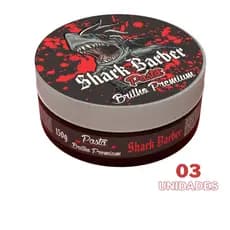 KIT C/3 UN PASTA BRILHO EXTRA FORTE SHARK BARBER 150G