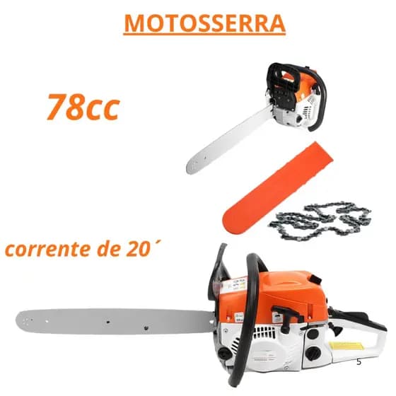Motosserra Profissional 78cc Muito Potente Sabre 55cm Esquenta 6.6