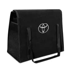 Bolsa Organizadora Porta Malas Logo Toyota Carpete Preto 20 Litros