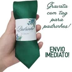 Kit 10 à 20 Gravatas com TAG para PADRINHO DE CASAMENTO | LEMBRANÇA PADRINHO DE CASAMENTO PALETAS DE CORES