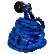 Mangueira Mágica Fixxar Azul 15MT Sistema de Engate Rápido Leve com Fácil Manuseio Jardinagem