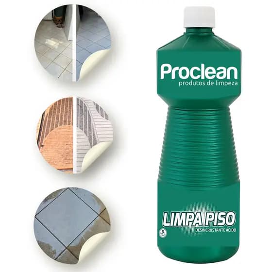 Limpa Piso Encardido Proclean 1LT Alto Poder de Remoção Desincrustante Eficaz na Limpeza