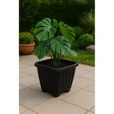 Vaso de Planta Quadrado 10L Grande Jardim Decorativo