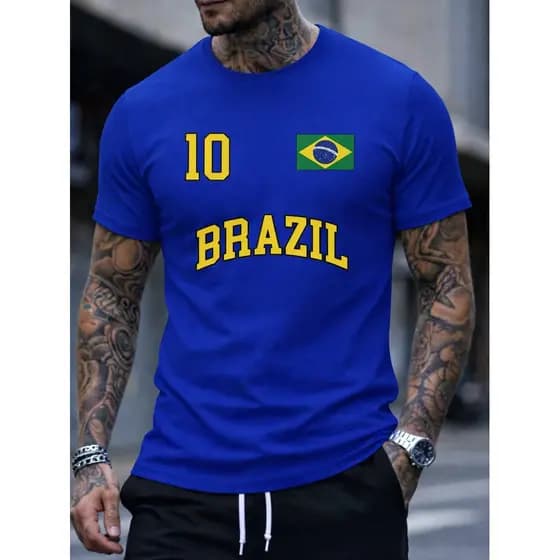 Camiseta Masculina Copa Do Mundo Brasil 2026 Camisa 10 Modelo UNISSEX