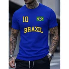 Camiseta Masculina Copa Do Mundo Brasil 2026 Camisa 10 Modelo UNISSEX