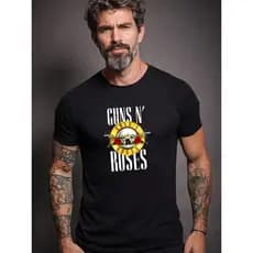 Camiseta Banda Rock Guns N Roses 100% Algodão