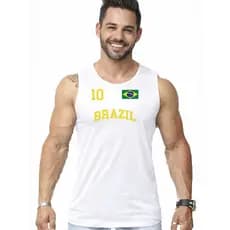 Regata Masculina Copa Do Mundo 2026 Camisa 10 Brasil Seleção Brasileira Futebol