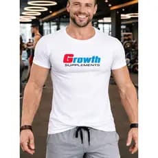 Camiseta Growth Camisa Grow Suplementos Para Academia Treino Musculação Varias Cores 100% Algodão