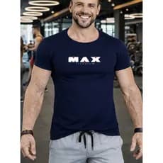 Camiseta Camisa Max Titanium Masculina Academia Maromba Treino Pesado Moda Fitness ALGODÃO