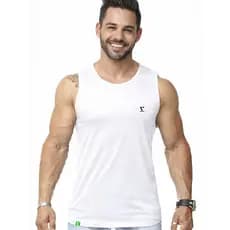 Regata Masculina Casual Lisa 100% Algodão
