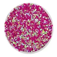 Lantejoulas De Coração Rosa Fucsia 30g paete