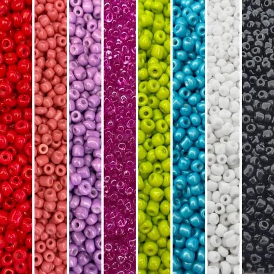 Miçanga De Vidro Para Bijuterias - Varias Cores - 1000 Peças