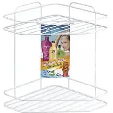 Cantoneira Dupla em Alumínio Porta Shampoo Nicho Para Banheiro Box