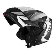 Capacete Mixs Gladiator Neo Grafite Brilhante Escamoteavel Articulado Robocop Motoqueiro Motociclista Motoboy