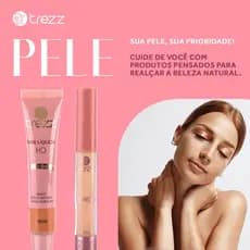 Base Líquida Matte Trezz Média a Alta Cobertura Uniforme 30ml