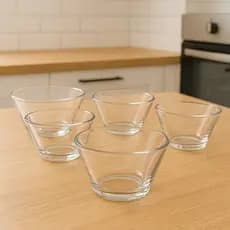 Jogo de Bowls de Vidro Transparente 6 Unidades 300ml | Tigelas Para Sobremesa, Cereal e Salada300ml Para Sobremesa