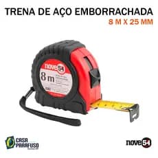 TRENA DE AÇO EMBORRACHADA - 8 m x 25 mm - NOVE54