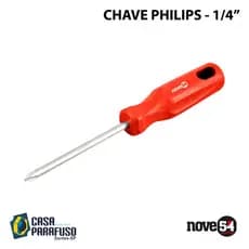 CHAVE PHILIPS - 1/4" x 4" - 5" - 6" - 8"; AÇO CARBONO - NOVE54