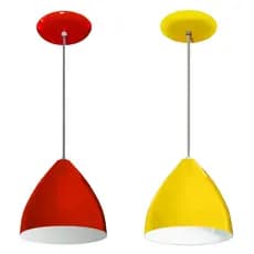 Lustre Pendente em alumínio 19cm x 19cm bivolt 110v / 220v - 01 unidade