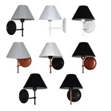 Arandela De Parede com Cúpula de Algodão Ideal para Cabeceira De Cama para ligar na energia elétrica