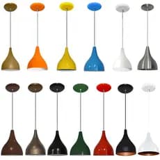Luminaria Pendente modelo funil em alumínio - Ideal para balcão, bancada, e muito mais