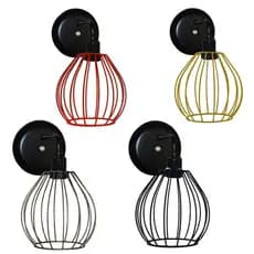 Arandela de Parede com Aramado Modelo Balãozinho  - Ideal para sala, cabeceira de cama, corredor - Bivotl 110v / 220v