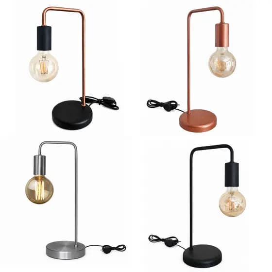 Luminaria de mesa Abajur retrô - Ideal Para ser utilizado Quarto, Sala, Escrivaninha, Home Office