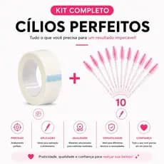 Fita Micropore Microporosa Alongamento de Cílios + 10 Escovinhas Lash Designer Use Naton