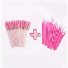 kit Escova de Cílios e Sobrancelhas com 10,20,30,40 ou 50 + Microbrush Descartável 10/20/30/40/50 un