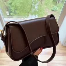 Bolsa Café Baguete de Ombro Blogueira Gringa Disponível Alta Durabilidade