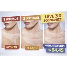 Adesivo Anti Rugas Reutilizável Para Decote Colo Silicone Estimulador de Colágeno Natural
