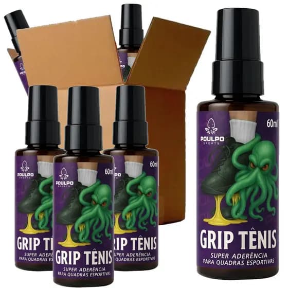 Kit 4 Cola Grip Para Não Escorregar Jogando Em Quadra 60ML Chuteira Tênis Futsal Vôlei Basquete