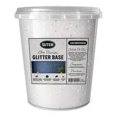Base Transparente Efeito Glitter SUTEM 500ml Ou 1L Brilho Prata Impermeabilizante Resina Incolor