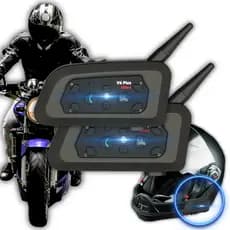Intercomunicador Capacete De Moto V6 Plus Bluetooth Com Fone e Microfone 2 Unidades