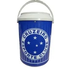 COOLER TÉRMICO OFICIAL CRUZEIRO ESPORTE CLUBE. CAIXA TÉRMICA LICENCIADA DA RAPOSA PORTA COPOS ALÇA