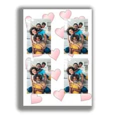 quadro de fotos corações personalizado sua foto porta retrato, porta retrato família