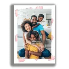 quadro mdf personalizado 20x30 coração fundo,  familia