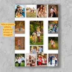 Quadro personalizado decorativo 14 fotos sua para casa, família, namorados namorada presente decoração quarto decoração
