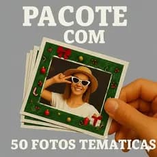 Fotos 10x15 c/ Moldura borda Temática Fim de Ano | Natal * Reveillon | Kit 50 Unidades Decoração