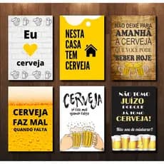 Quadro quadrinhos Placa Decorativa Churrasqueira Área Externa Churrasco Área Gourmet Bebida duff