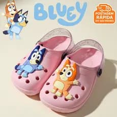 Sandália Infantil Menina Bluey e Bingo Papete Babuche Leve Confortável Macia Promoção Do 19 ao 32