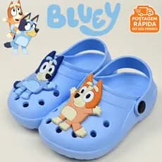 Sandália Infantil Menino Bluey e Bingo Babuche Papete Leve Confortável Macia Promoção Do 19 ao 32
