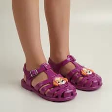 Sandália Infantil Menina Melissa Confortável Antiderrapante Rasteirinha Flexível Patrulha Skye