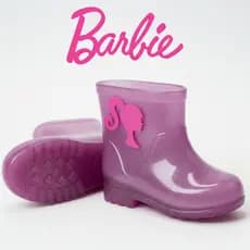 Bota Infantil Menina Galocha Barbie Feminina Confortável Resistente Promoção Do 19 ao 30