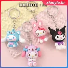 EELHOE fofo Hello Kitty Cinnamoroll Kuromi chaveiro de acrílico para meninas xiaoyia.br
