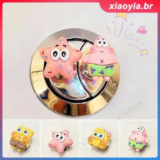 Botão de descarga do vaso sanitário Desenho animado Bob Esponja Decoração de banheiro Interruptor de descarga criativo Dispositivo auxiliar Prego longo Ferramenta de pressão do vaso sanitário xiaoyia