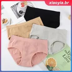 Calcinha feminina sem costura com efeito modelador de quadril, respirável, cintura baixa, forro de algodão simples