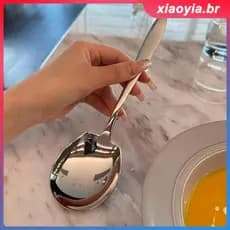 Colher grande de aço inoxidável para sopa, colher grande para buffet, utensílio de cozinha multiuso, utensílio de