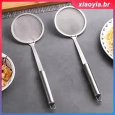 Peneira de malha de aço inoxidável para água, leite de soja, líquidos ultrafinos, escorredor pequeno, colher para